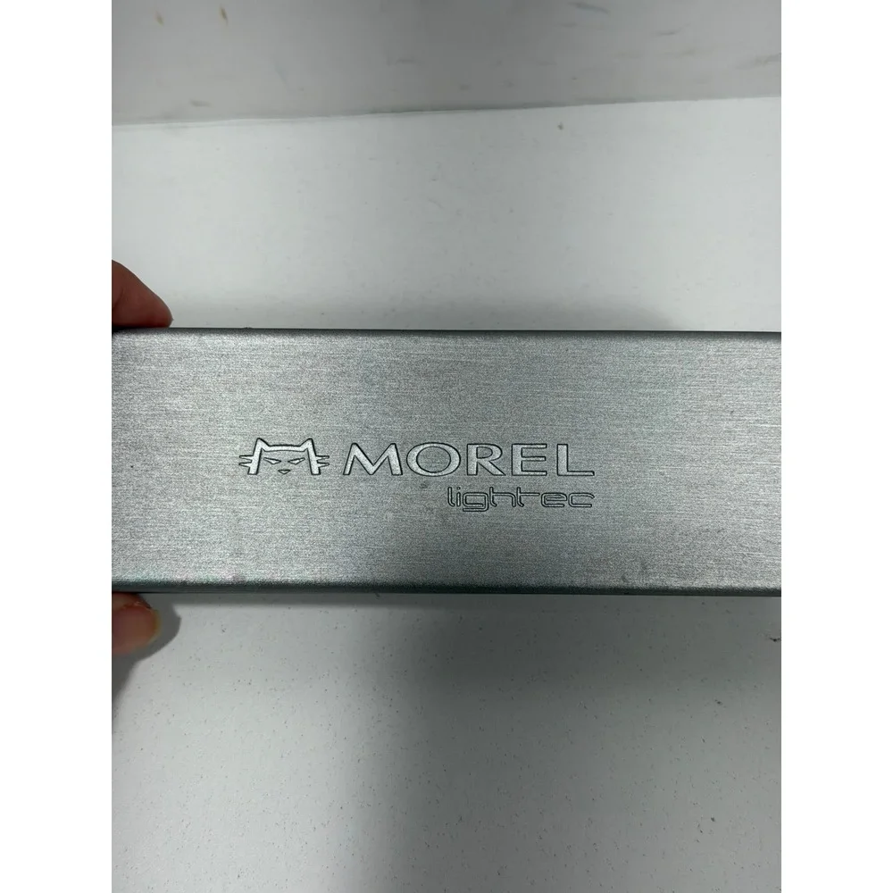 Morel Lightec Hard‎ Eyeglass Case Metallic Silver Slim Rectangular Case